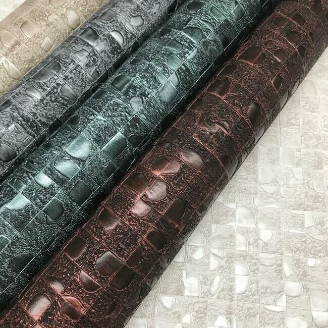leather-lux-wallpaper-gunmetal-york-wallcoverings-ho2119 - York Wallcoverings Wallpaper