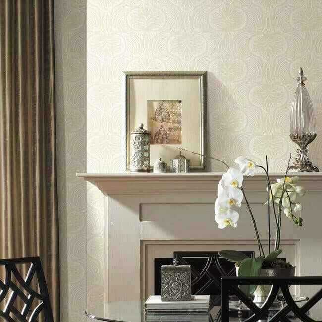 Lotus Palm Beige Wallpaper - York Wallcoverings - HO2154 - York Wallcoverings Wallpaper