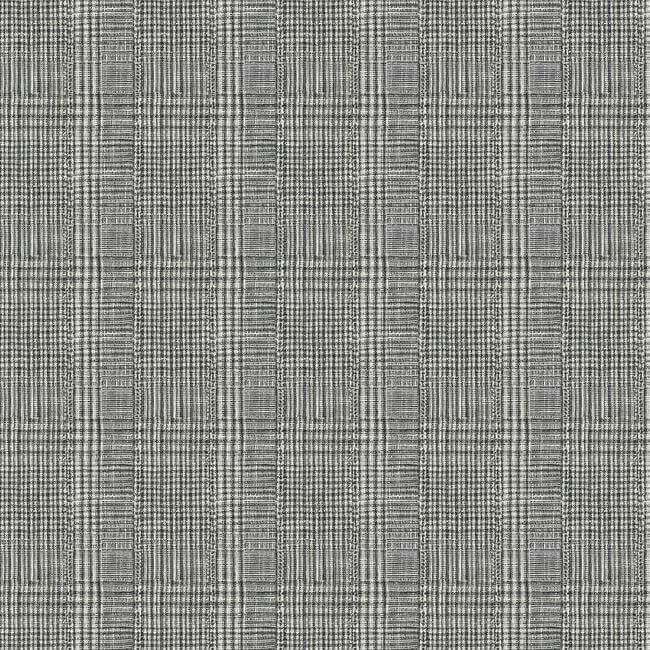 shirting-plaid-black-wallpaper-york-wallcoverings-ho2170 - York Wallpaper Wallpaper