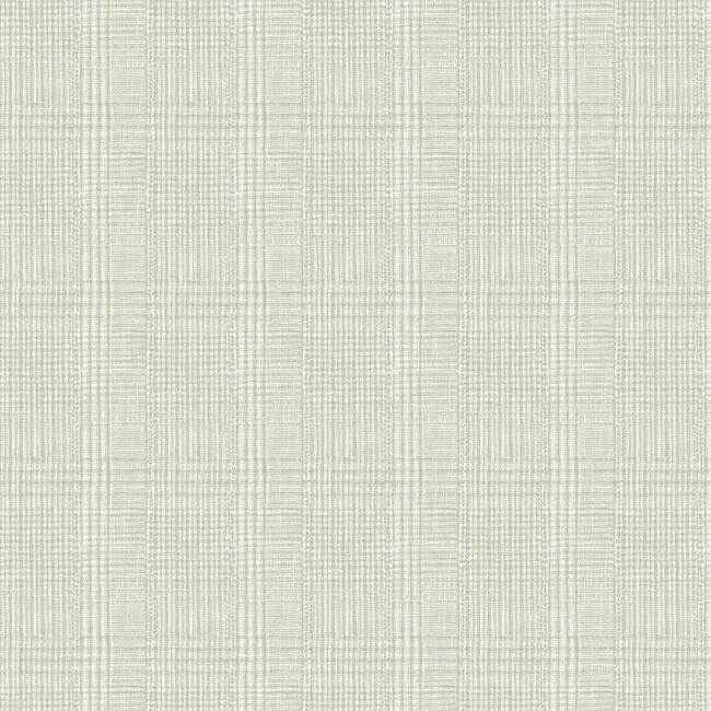Shirting Plaid Off White Wallpaper - York Wallcoverings - HO2169 - York Wallcoverings Wallpaper