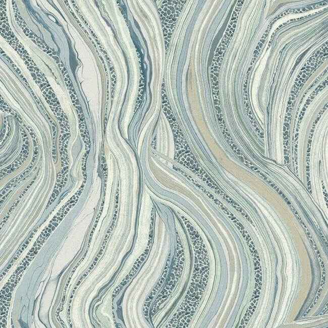 Streaming Cheetah Blue Wallpaper - York Wallcoverings - HO2173