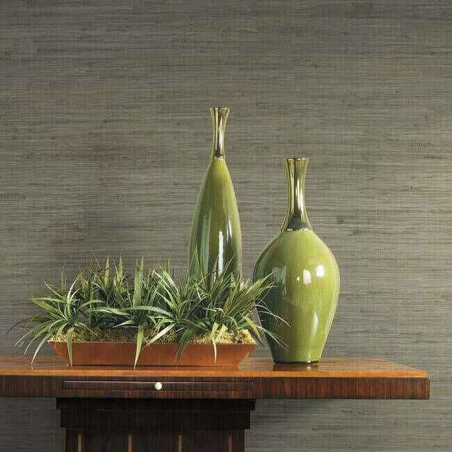 Threaded Jute Green Wallpaper - York Wallcoverings - OG0519 - York Wallcoverings Wallpaper