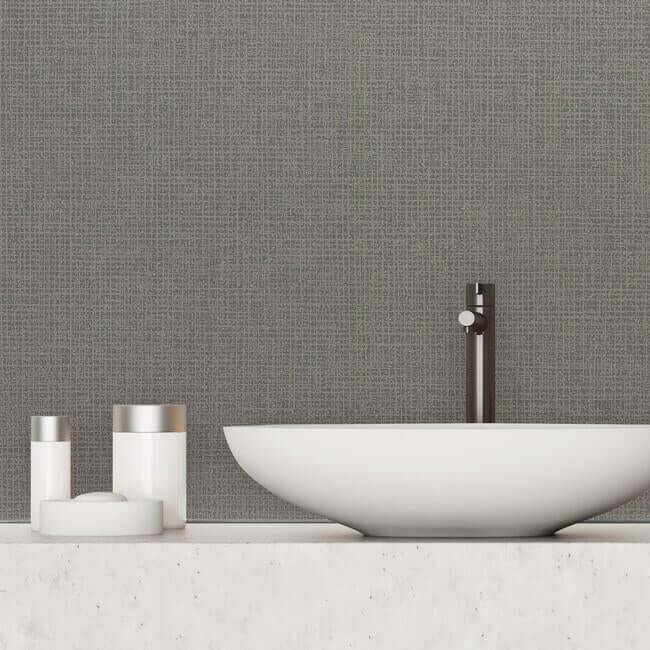 randing-weave-high-performance-wallpaper-graphite-york-wallcoverings-rs1054n - York Wallcoverings Wallpaper