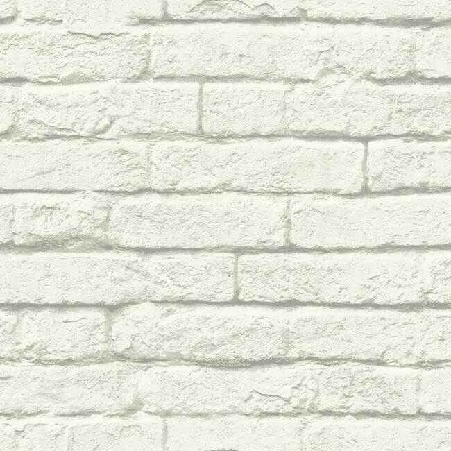 Brick & Mortar White & Grey Wallpaper - York Wallcoverings - MH1555 - York Wallcoverings Wallpaper