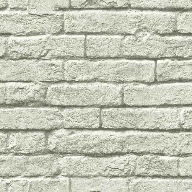 Brick & Mortar Grey & White Wallpaper - York Wallcoverings - MH1556 - York Wallcoverings Wallpaper