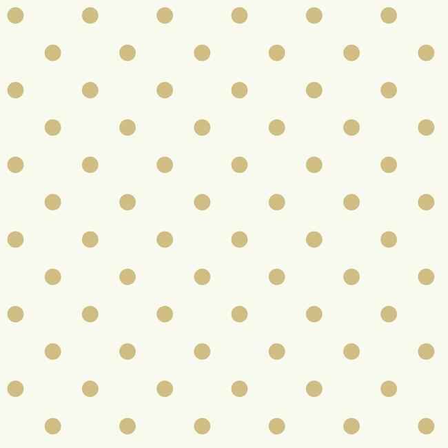 Dots on Dots White & Yellow Wallpaper - York Wallcoverings - MH1578 - York Wallcoverings Wallpaper