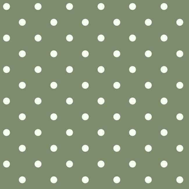 Dots on Dots White & Green Wallpaper - York Wallcoverings - MH1580 - York Wallcoverings Wallpaper