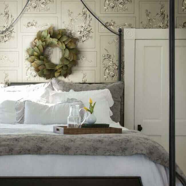 the-magnolia-brown-grey-wallpaper-york-wallcoverings-mh1544 - York Wallpaper Wallpaper