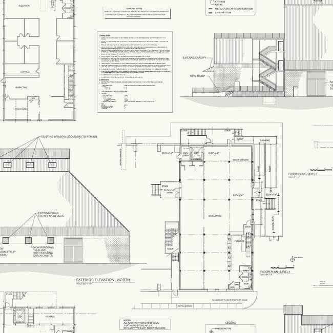 The Market White & Black Wallpaper - York Wallcoverings - MH1535 - York Wallcoverings Wallpaper