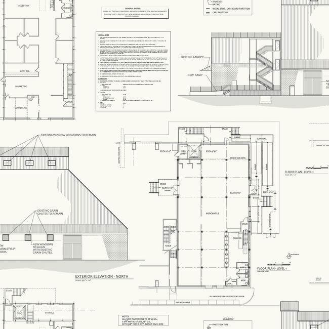 the-market-white-black-wallpaper-york-wallcoverings-mh1535 - York Wallpaper Wallpaper
