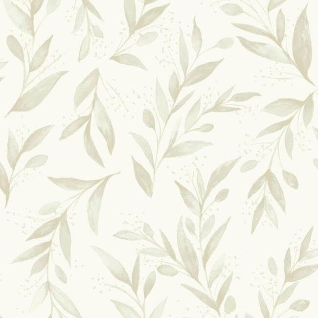 olive-branch-beige-wallpaper-york-wallcoverings-me1538 - York Wallpaper Wallpaper