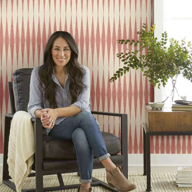 handloom-pompian-red-wallpaper-york-wallcoverings-me1542 - York Wallpaper Wallpaper
