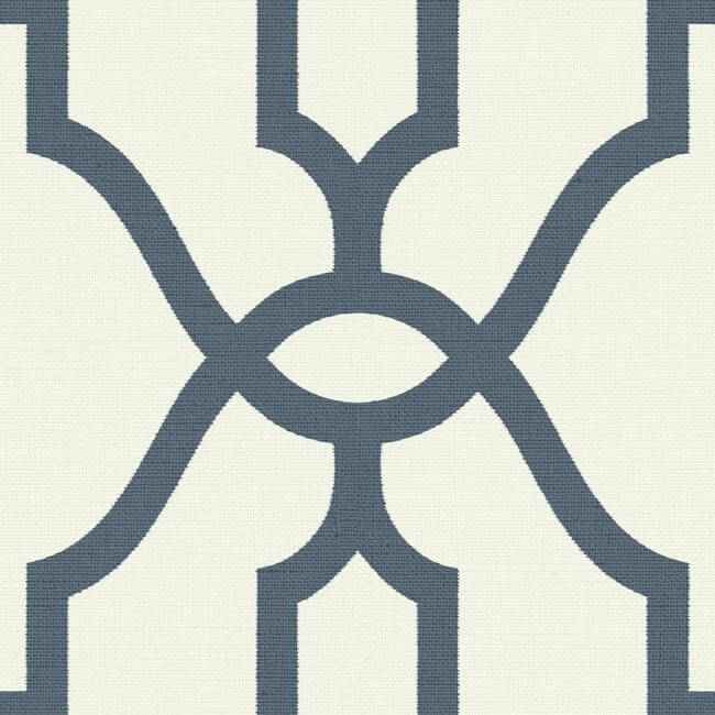 Woven Trellis Federal Blue Wallpaper - York Wallcoverings - ME1552 - York Wallcoverings Wallpaper