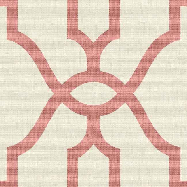 Woven Trellis Pompian Red Wallpaper - York Wallcoverings - ME1556 - York Wallcoverings Wallpaper
