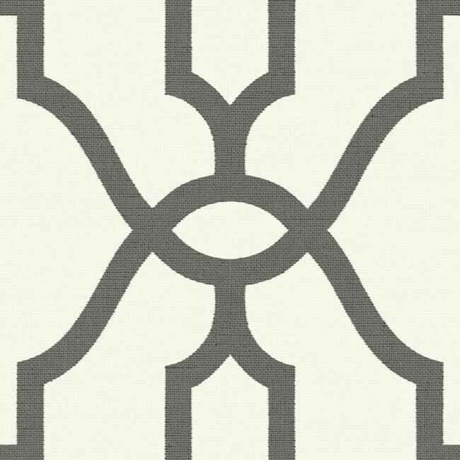 Repurpose Woven Trellis Charcoal Wallpaper - York Wallcoverings - ME1550 - York Wallcoverings Wallpaper