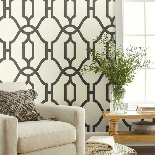woven-trellis-wallpaper-repurpose-charcoal-york-wallcoverings-me1550