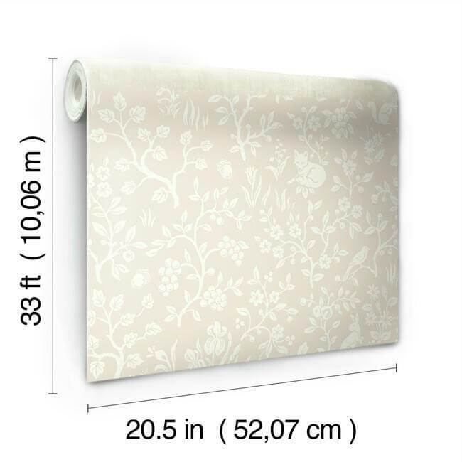 fox-hare-pink-wallpaper-york-wallcoverings-mk1110 - York Wallcoverings Wallpaper