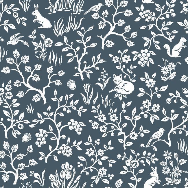 fox-hare-wallpaper-navy-york-wallcoverings-me1572