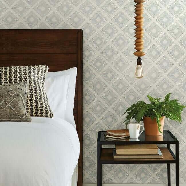 diamond-sketch-eggshell-wallpaper-york-wallcoverings-me1578 - York Wallpaper Wallpaper