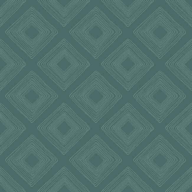 Weekends Diamond Sketch Teal Wallpaper - York Wallcoverings - ME1577