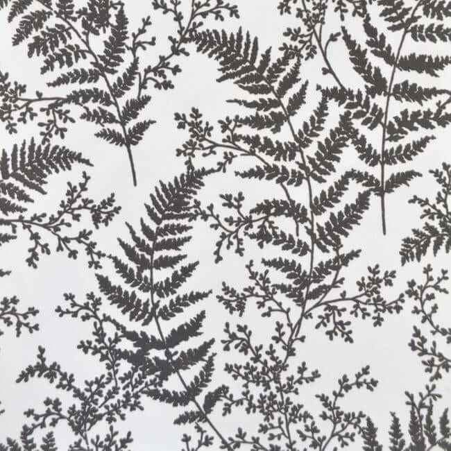 Forest Fern Flock Grey Wallpaper - York Wallcoverings - ME1584 - York Wallcoverings Wallpaper