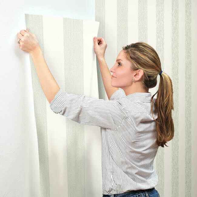 Thread Stripe Green Wallpaper - York Wallcoverings - MK1116 - York Wallcoverings Wallpaper