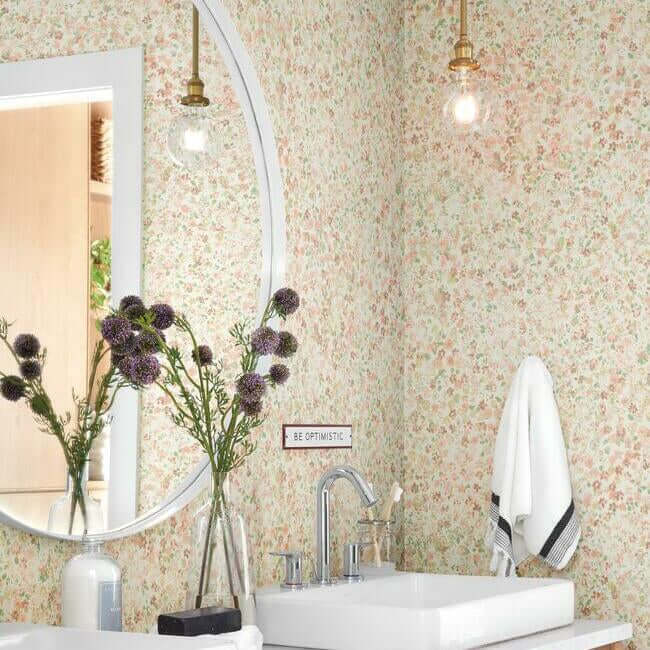 meadow-pink-wallpaper-york-wallcoverings-mk1120 - York Wallpaper Wallpaper