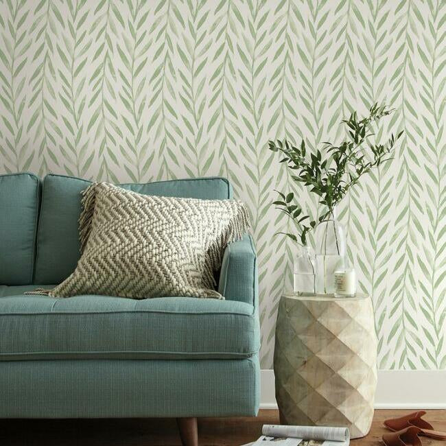 willow-wallpaper-light-green-york-wallcoverings-mk1135 - York Wallcoverings Wallpaper
