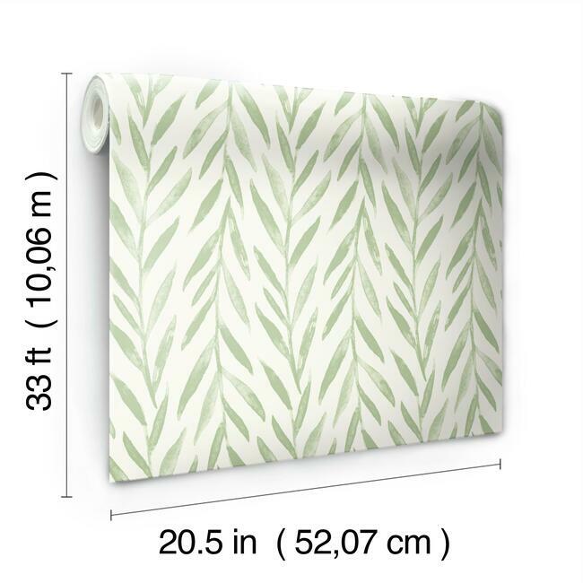 willow-wallpaper-light-green-york-wallcoverings-mk1135 - York Wallcoverings Wallpaper
