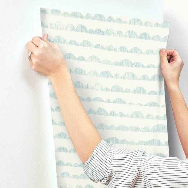 Hill & Horizon Blue Wallpaper - York Wallcoverings - MK1141 - York Wallcoverings Wallpaper