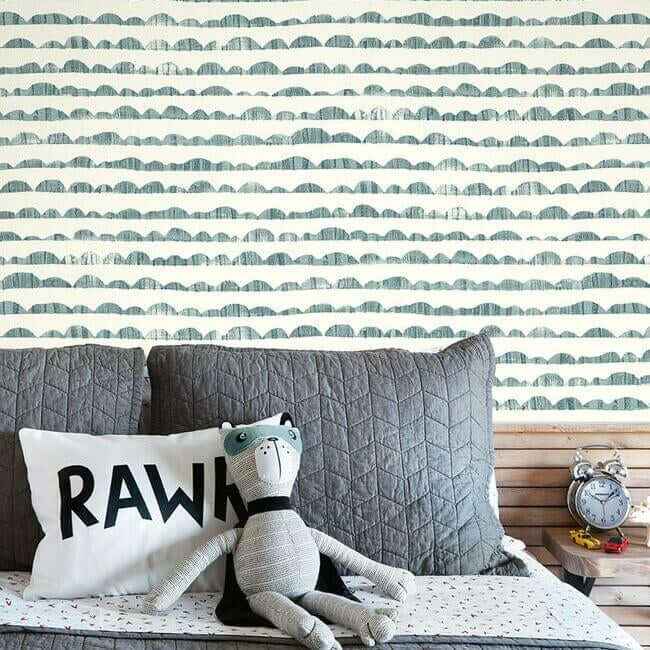 Hill & Horizon Blue Wallpaper - York Wallcoverings - MK1143 - York Wallcoverings Papel pintado
