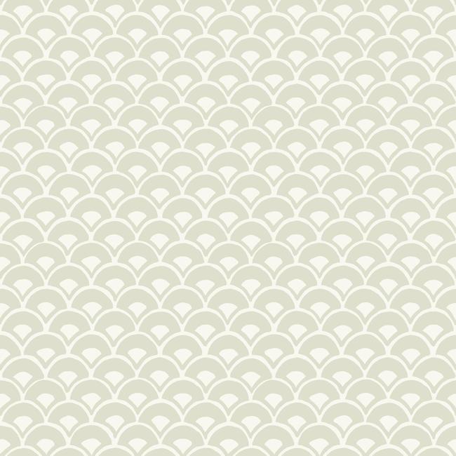 stacked-scallops-wallpaper-beige-york-wallcoverings-mk1158 - York Wallcoverings Wallpaper