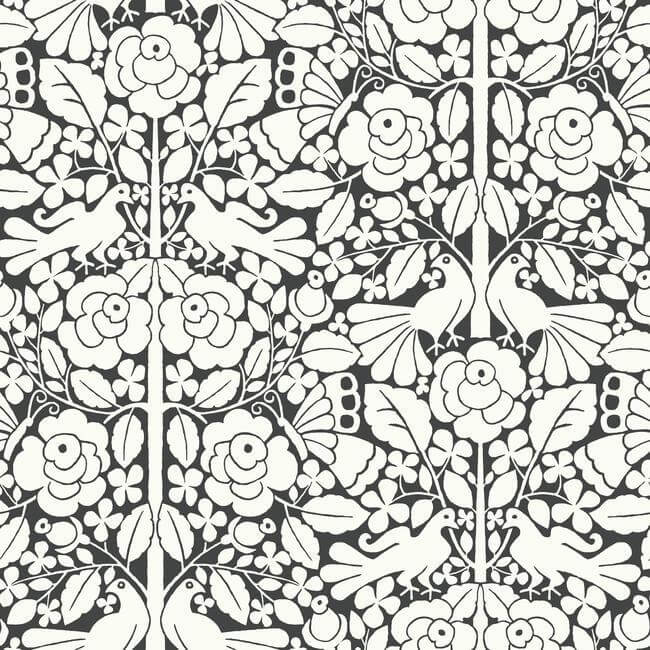 fairy-tales-black-wallpaper-york-wallcoverings-mk1167 - York Wallpaper Wallpaper