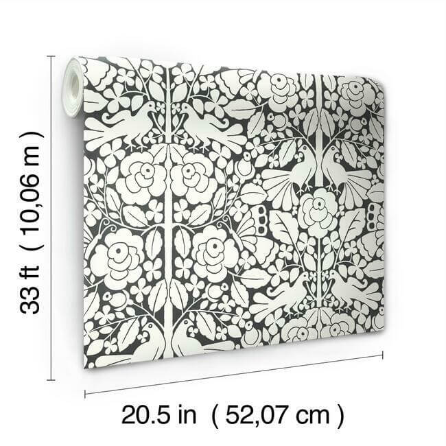 fairy-tales-black-wallpaper-york-wallcoverings-mk1167 - York Wallpaper Wallpaper