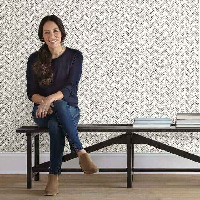 Pick-Up Sticks Black Wallpaper - York Wallcoverings - MK1170