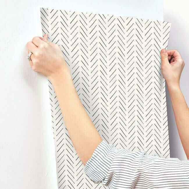 Pick-Up Sticks Black Wallpaper - York Wallcoverings - MK1170 - York Wallcoverings Wallpaper