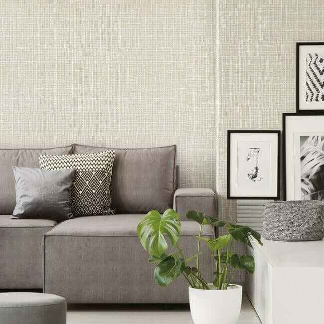 Washy Plaid High Performance Wallpaper Dormouse - York Wallcoverings - TD1028 - York Wallcoverings Wallpaper
