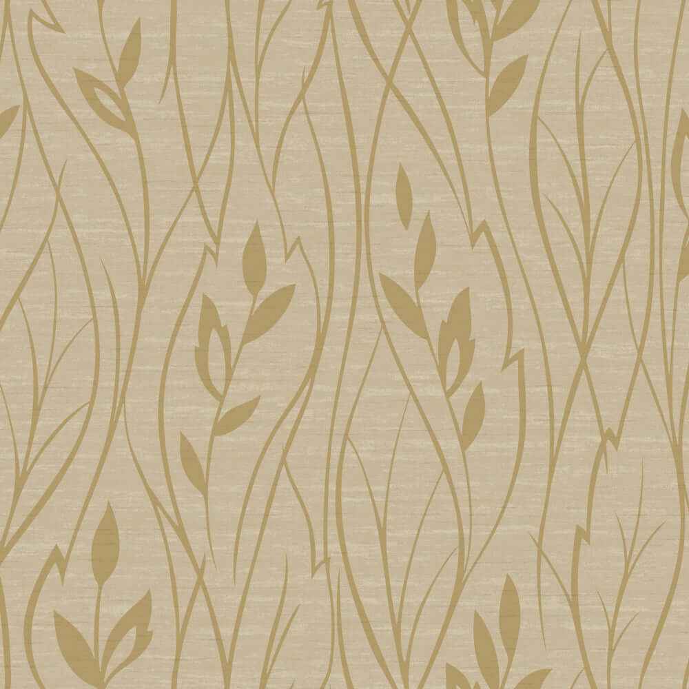 Leaf Silhouette Beige Metallic Wallpaper - York Wallcoverings - Y6200805 - York Wallcoverings Wallpaper