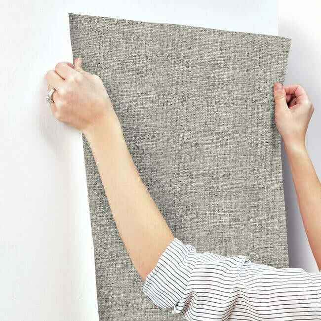 Papyrus Weave Black Wallpaper - York Wallcoverings - CY1559 - York Wallcoverings Wallpaper