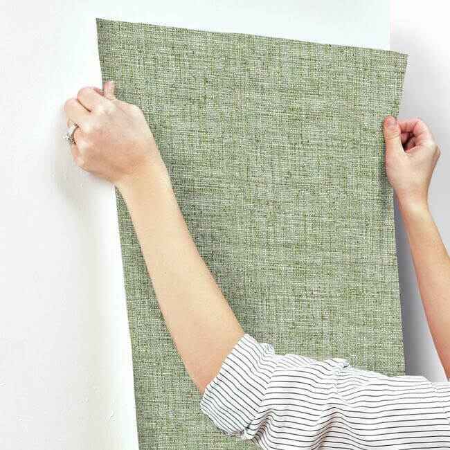 Papyrus Weave Green Wallpaper - York Wallcoverings - CY1561 - York Wallcoverings Wallpaper
