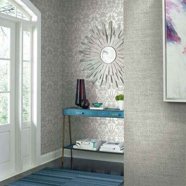 Papyrus Weave White Wallpaper - York Wallcoverings - CY1558 - York Wallcoverings Wallpaper