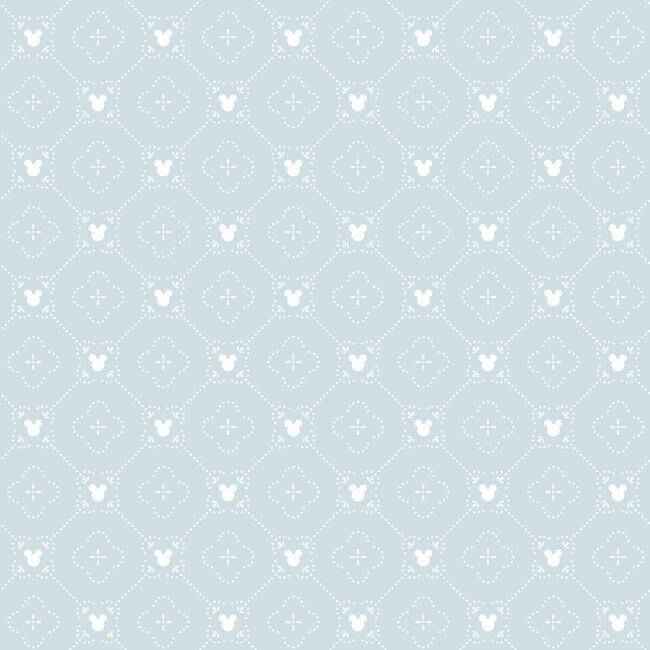 Disney Mickey Mouse Argyle Wallpaper Blue - York Wallcoverings - DI0978 - York Wallcoverings Wallpaper