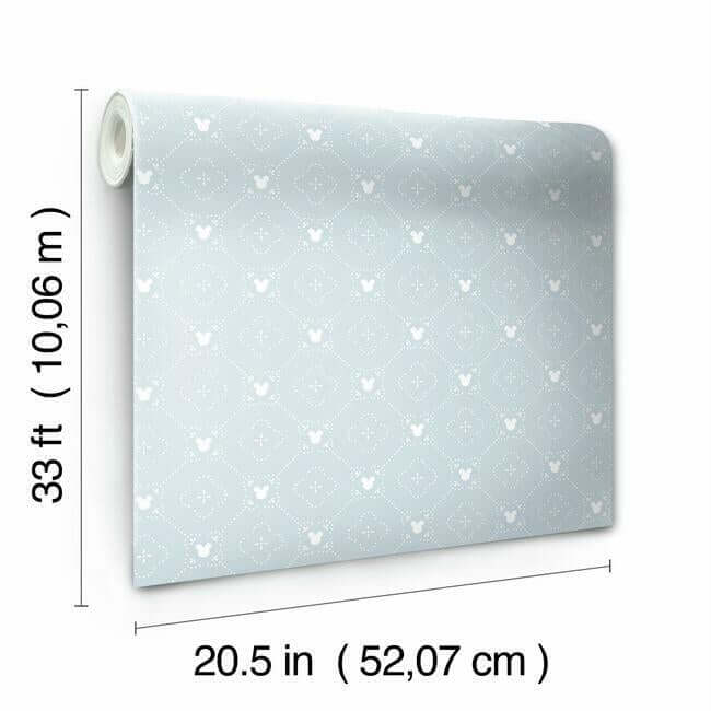 disney-mickey-mouse-argyle-wallpaper-blue-york-wallcoverings-di0978 - York Wallcoverings Wallpaper