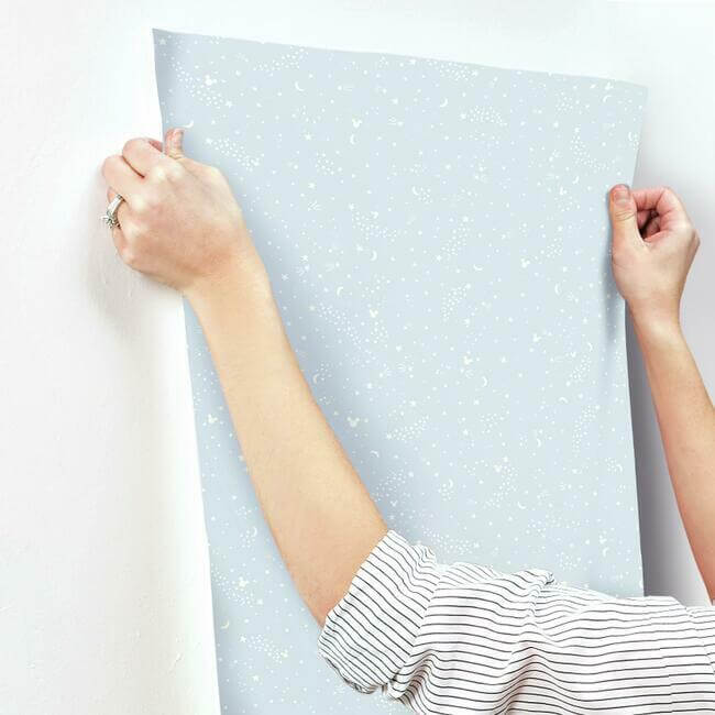 disney-mickey-mouse-star-blue-wallpaper-york-wallcoverings-di0985 - York Wallpaper Wallpaper
