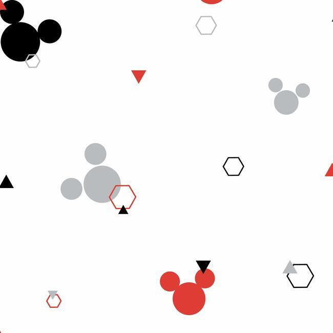 disney-minnie-mouse-dots-wallpaper-redblack-york-wallcoverings-di0927 - York Wallcoverings Wallpaper