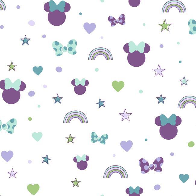 disney-minnie-mouse-rainbow-wallpaper-purple-york-wallcoverings-di0990