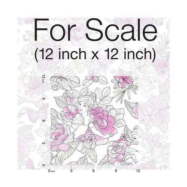 Disney Princess Royal Floral Magenta Wallpaper - York Wallcoverings - DI0965 - York Wallcoverings Papel pintado