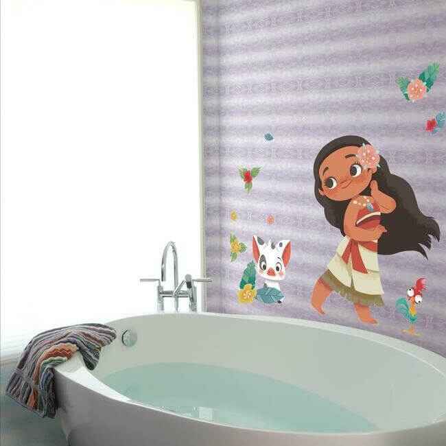 Little Mermaid Purple Wallpaper - York Wallcoverings - DI0958 - York Wallcoverings Wallpaper