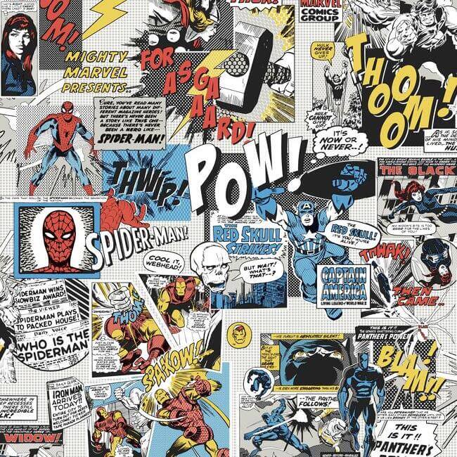 marvel-comics-pow-wallpaper-primary-york-wallcoverings-di0944 - York Wallcoverings Wallpaper