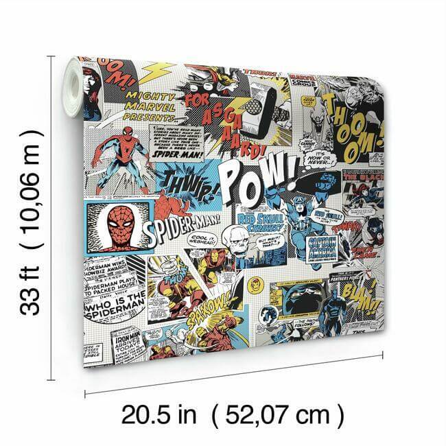 marvel-comics-pow-wallpaper-primary-york-wallcoverings-di0944 - York Wallcoverings Wallpaper